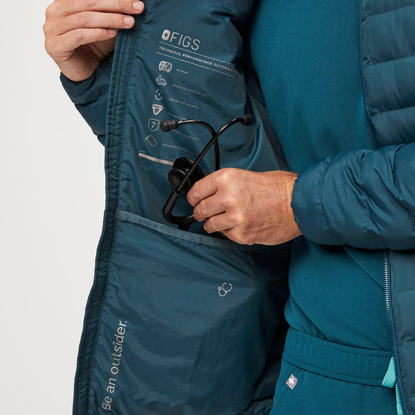 men's Caribbean Blue Packable - Puffer Jacket