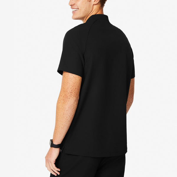 Men's Black Bengo - Henley Scrub Top