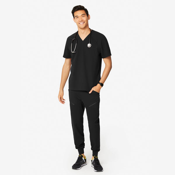 Men's Black Cobar - Raglan Scrub Top