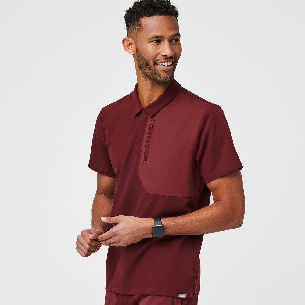 Men's Burgundy Dothan - Classic ScrubPolo™