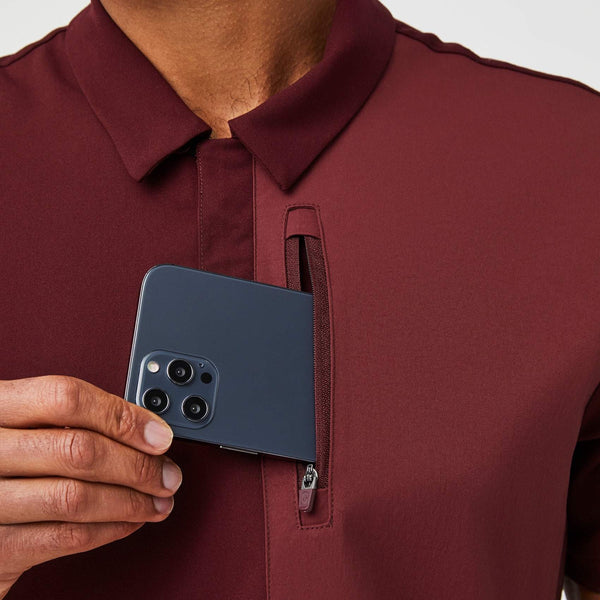 Men's Burgundy Dothan - Classic ScrubPolo™