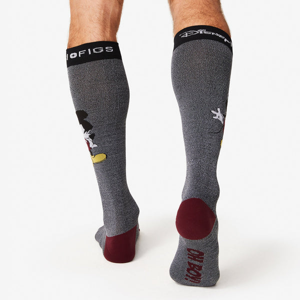 Men's Grey Mickey Mouse - Compression Socks