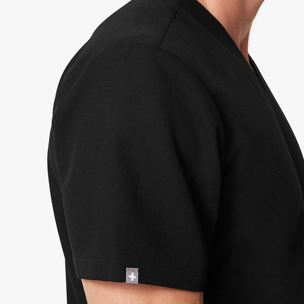 Men's Black Jimeta - V-Neck Scrub Top