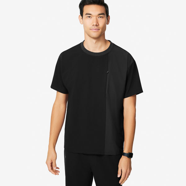 Men's Black Kadoma - Crew Scrub Top