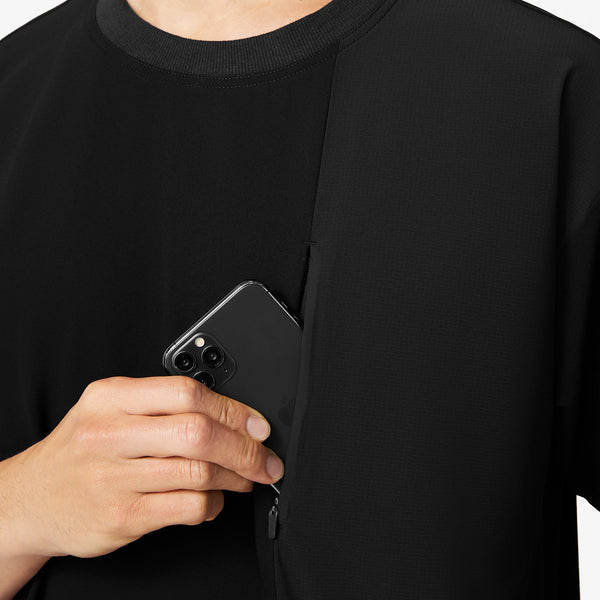 Men's Black Kadoma - Crew Scrub Top