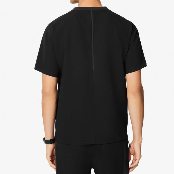 Men's Black Kadoma - Crew Scrub Top