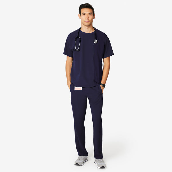 Men's Navy Kadoma - Crew Scrub Top