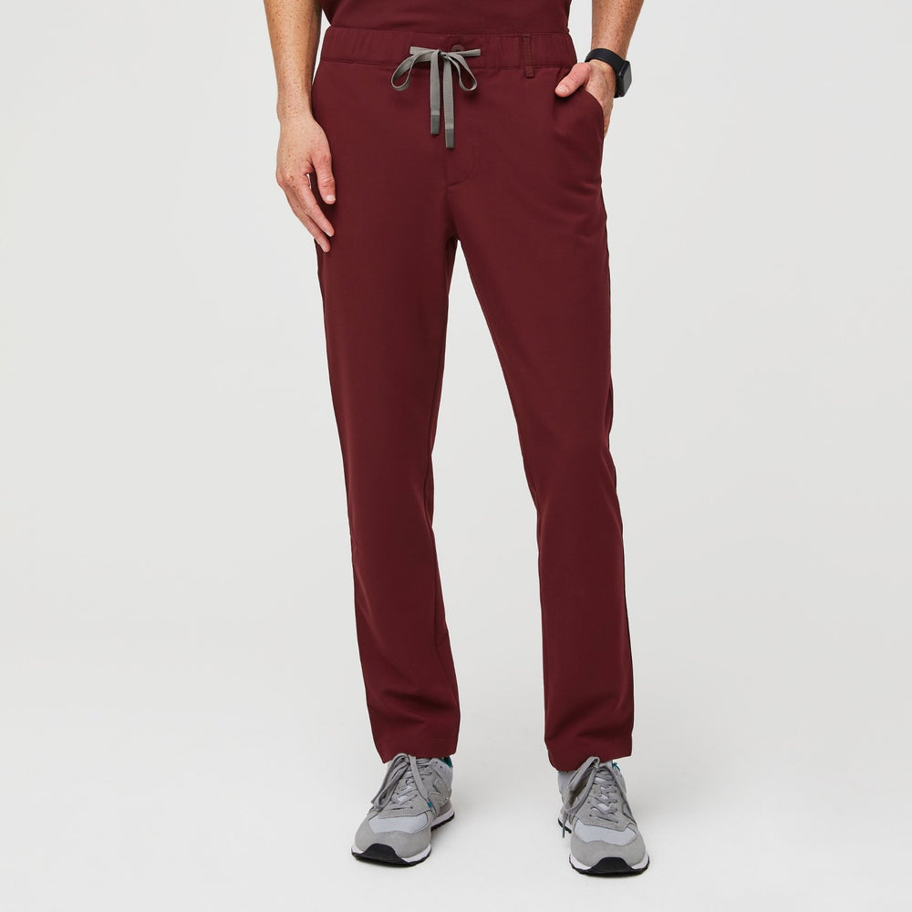 Men's Burgundy Nazca - Slim Scrub Pant