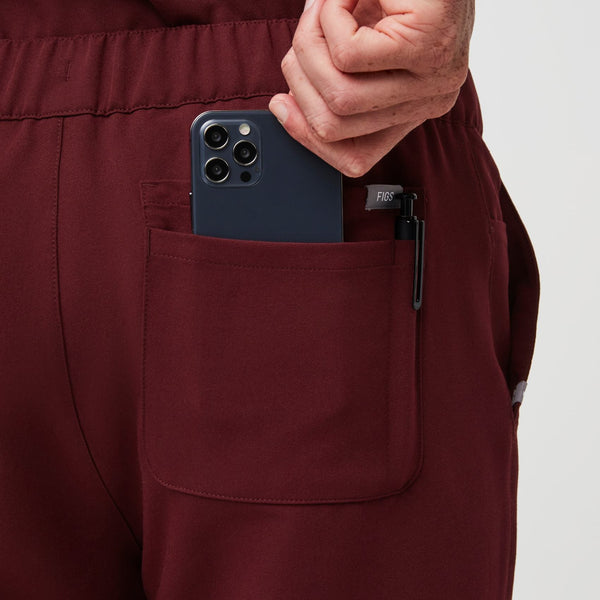 Men's Burgundy Nazca - Slim Scrub Pant