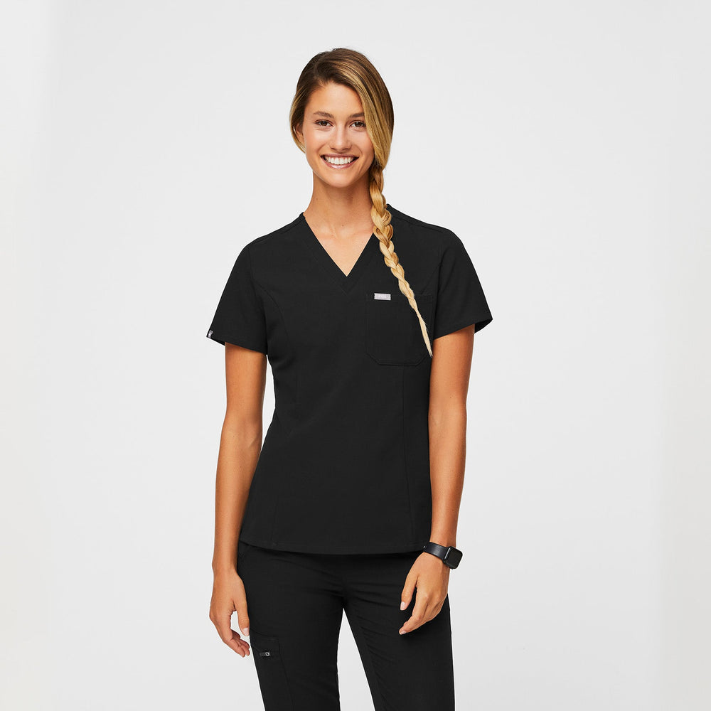 Women's Black Slim Catarina Scrub Top™