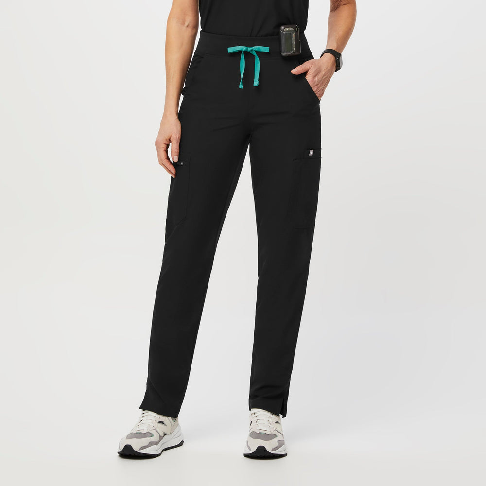 Women's Black FREEx™ Lined Yola High-Rise Slim - Tall  Scrub Pant