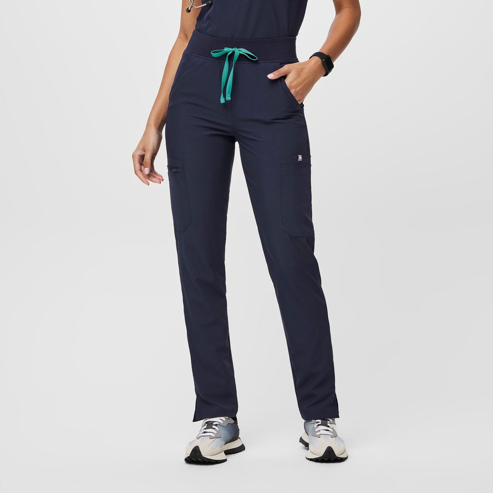 Women's Navy FREEx™ Lined Yola High-Rise Slim - Tall  Scrub Pant