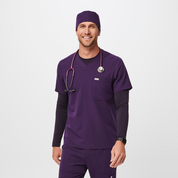 Purple Jam FIGS Scrub Cap With Buttonholes