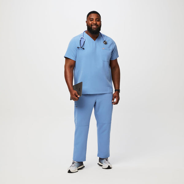 Men's Ceil Blue Chisec™ -  Scrub Top (3XL - 6XL)