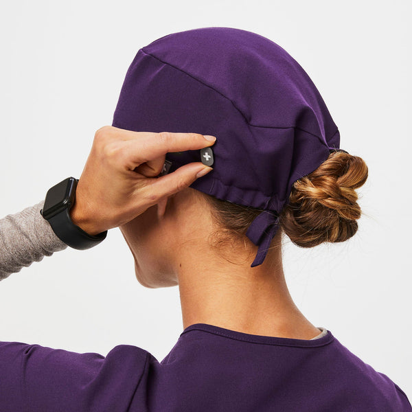Purple Jam FIGS Scrub Cap With Buttonholes