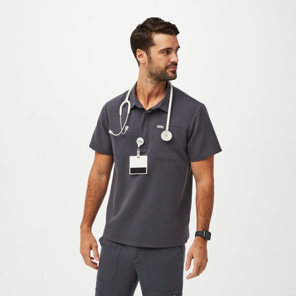 Men's Charcoal Lima - Short-Sleeve ScrubPolo™