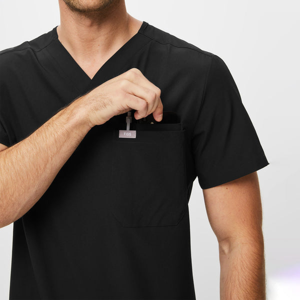Men's Black Leon™ FREEx™ - Slim Scrub Top