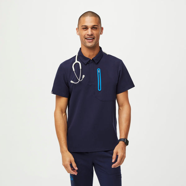 Men's Navy Performance Dothan - Contrast ScrubPolo™