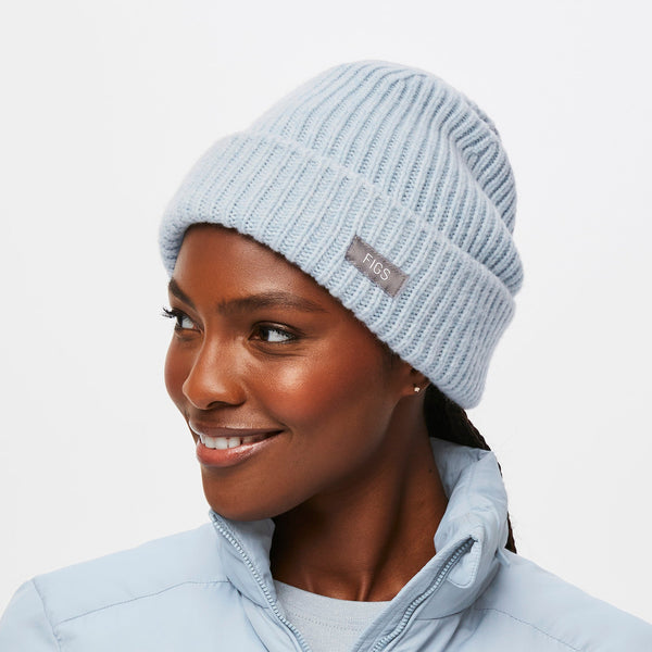 Dusty Blue Oversized Beanie