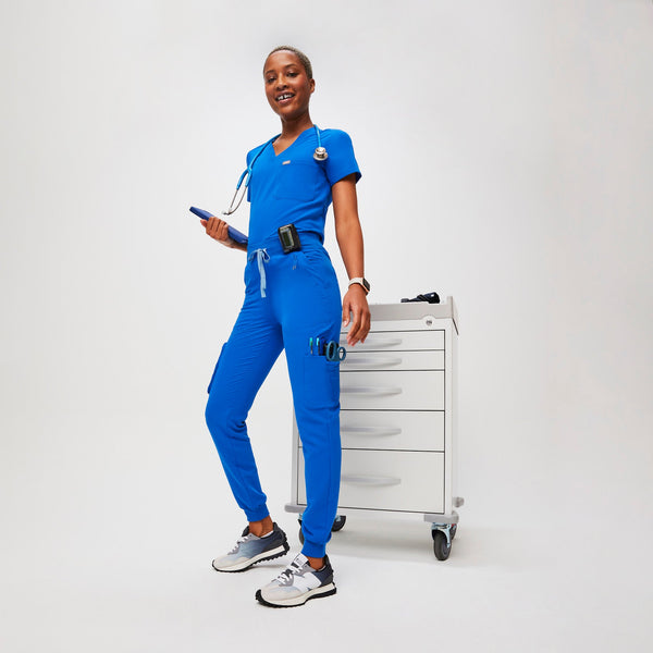 Women's Royal Blue 22-Pocket - Tall Jogger Scrub Pant