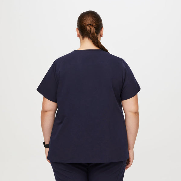 Women's Navy Casma-  Scrub Top (3XL - 6XL)