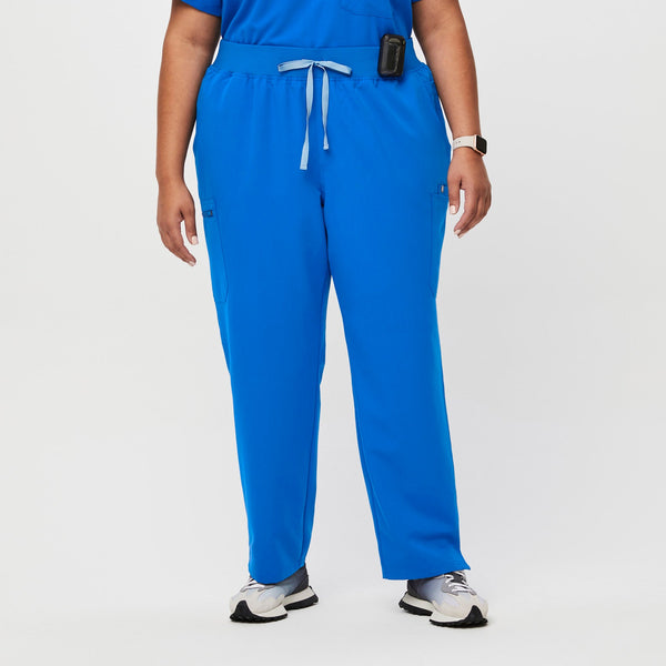 women's Royal Blue High Waisted Yola™ - Petite Skinny Scrub Pants 2.0 (3XL - 6XL)