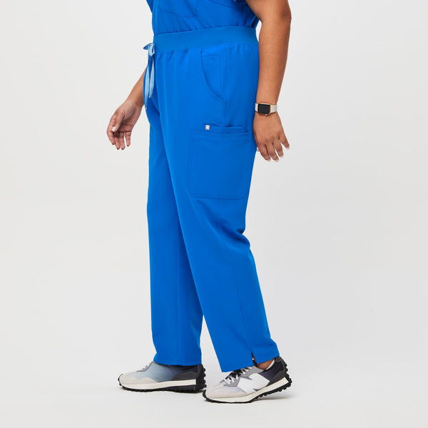 women's Royal Blue High Waisted Yola™ - Petite Skinny Scrub Pants 2.0 (3XL - 6XL)