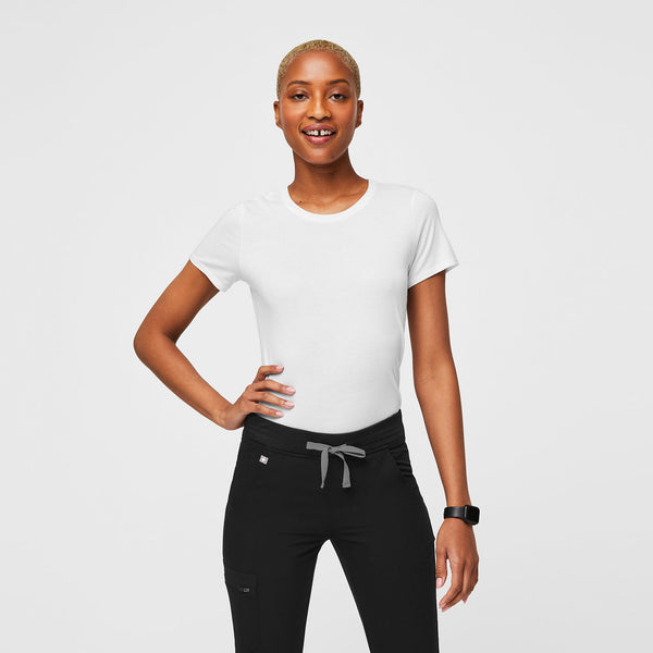 Women's White Supersoft - Short-Sleeve Underscrub