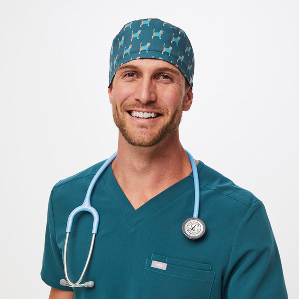 Caribbean Blue Dogtor Modern - Classic Scrub Cap