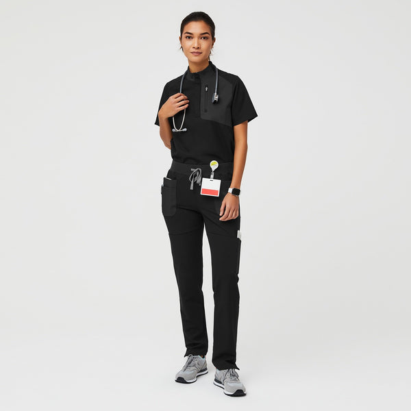 Women's Black Mundri - Slim Scrub Pant