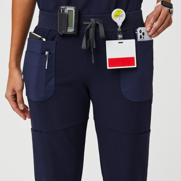 Women's Navy Mundri - Slim Scrub Pant