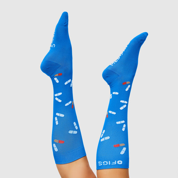 Women's Blue Pills - Compression Socks