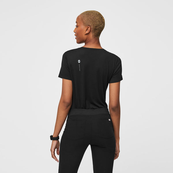 Women's Black Supersoft - Short-Sleeve Underscrub