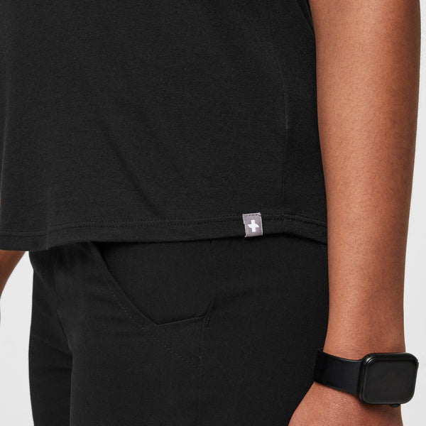 Women's Black Supersoft - Short-Sleeve Underscrub