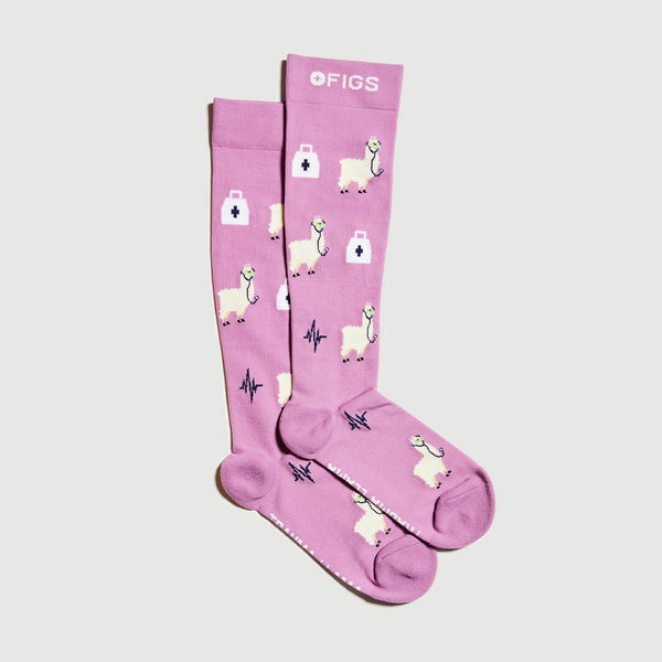 Women's Dusk Trauma Llama - Compression Socks
