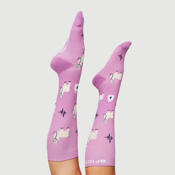 Women's Dusk Trauma Llama - Compression Socks