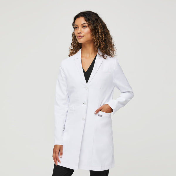 Women's White Bellevue - Long Slim Lab Coat