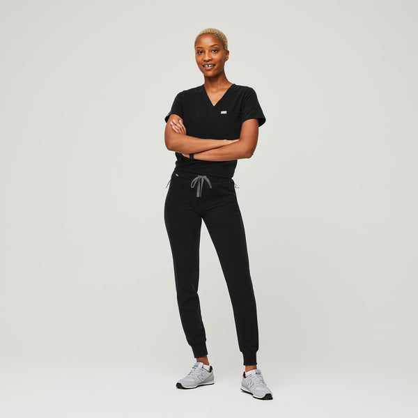 Women's Black Cambridge - Petite Slim Jogger Scrub Pant