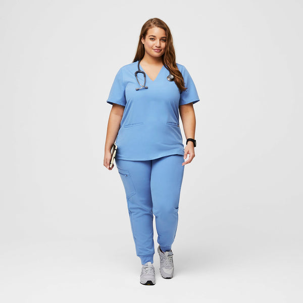 Women's Ceil Blue Casma -  Scrub Top