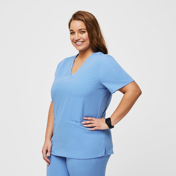 Women's Ceil Blue Casma -  Scrub Top