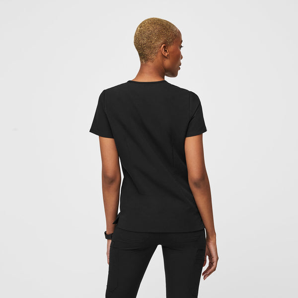 Women's Black Casma -  Scrub Top