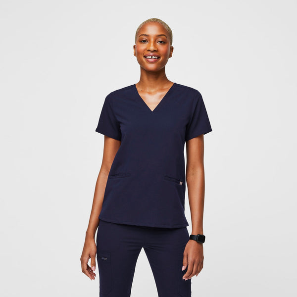 Women's Navy Casma -  Scrub Top