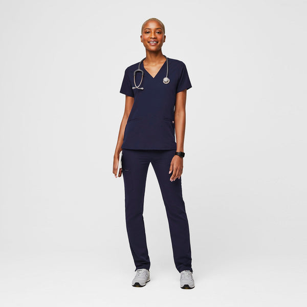 Women's Navy Casma -  Scrub Top