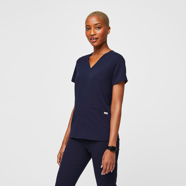 Women's Navy Casma -  Scrub Top
