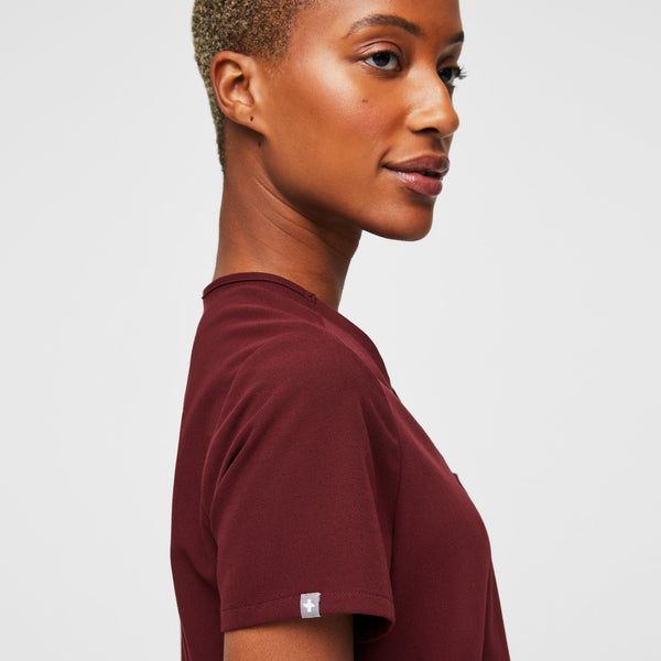 Women's Burgundy Catarina Scrub Top™