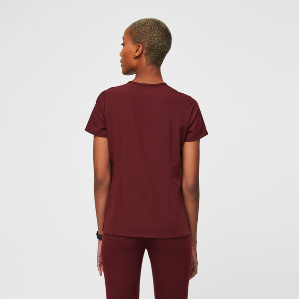 Women's Burgundy Catarina Scrub Top™