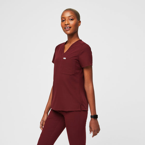 Women's Burgundy Catarina Scrub Top™