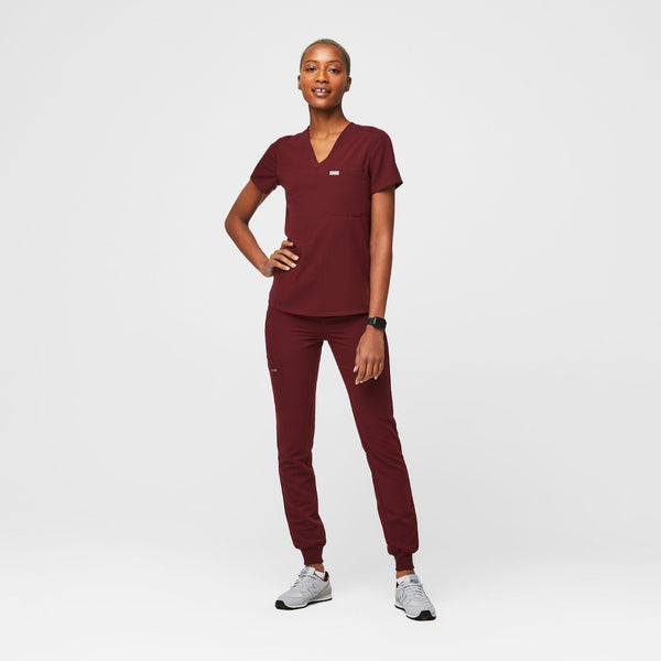 Women's Burgundy Catarina Scrub Top™