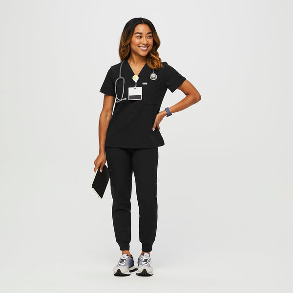 Women's Black Petite Catarina Scrub Top™