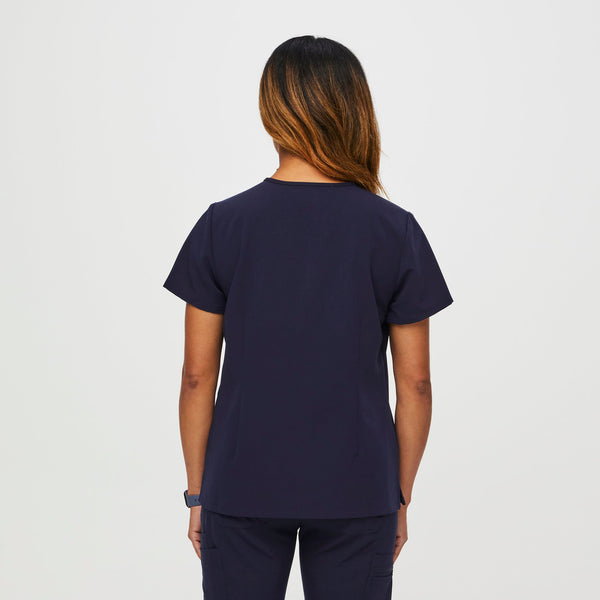 Women's Navy Petite Catarina Scrub Top™